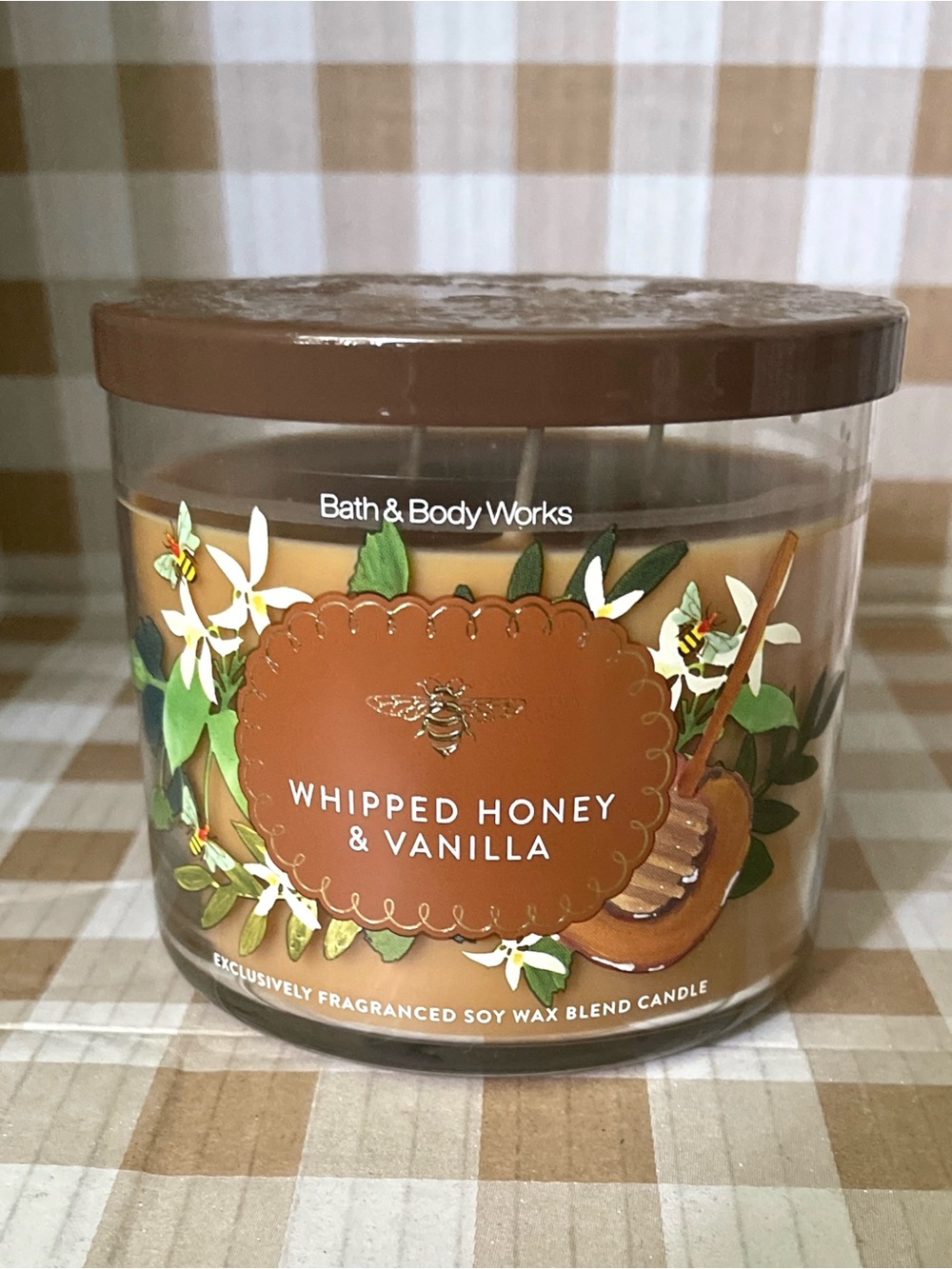 BATH & BODY WORKS WHIPPED HONEY & VANILLA 3 WICK CANDLE